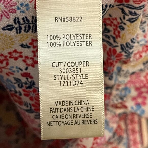 Women Colorful Girly Bloomcore Ditzy Floral Chiffon Flutter Sleeve Top XL* - Picture 12 of 13